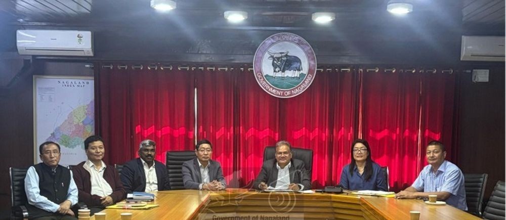 Chief Secretary Dr J Alam with others during the meeting held on March 24. (DIPR Photo)